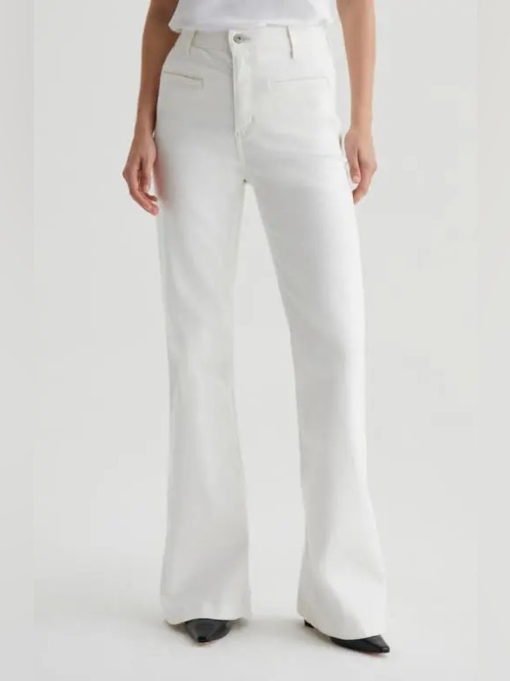 AG: HIGH-RISE FLARE JEANS